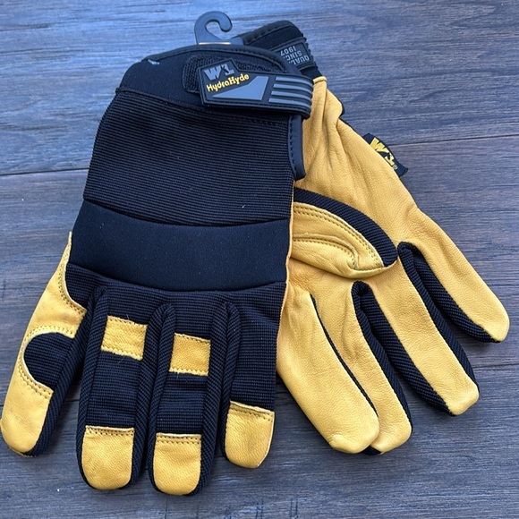 Wells Lamont HydraHyde heavy duty goat skin palm,water resistant leather gloves - Picture 3 of 8